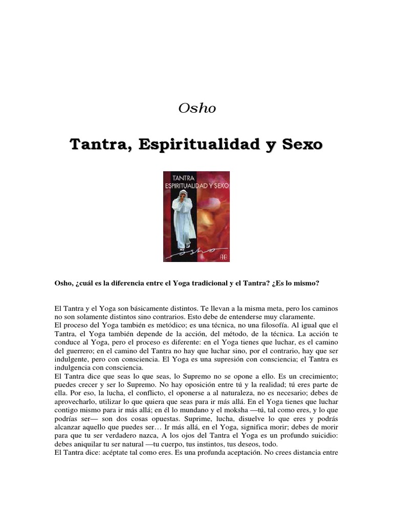 Tantra: Energía Sexual y Espiritualidad | PDF | Tantra | Rajneesh
