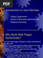 Introduction To Java Servlets: Vijayan Sugumaran School of Business Administration Oakland University