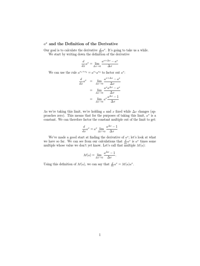 Derivative of Exponential Functions | PDF | Teaching Methods & Materials