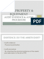 Plant, Property & Equitment: Audit Evidence & Audit Procedure