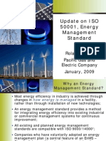 Update On ISO 50001, Energy Management Standard