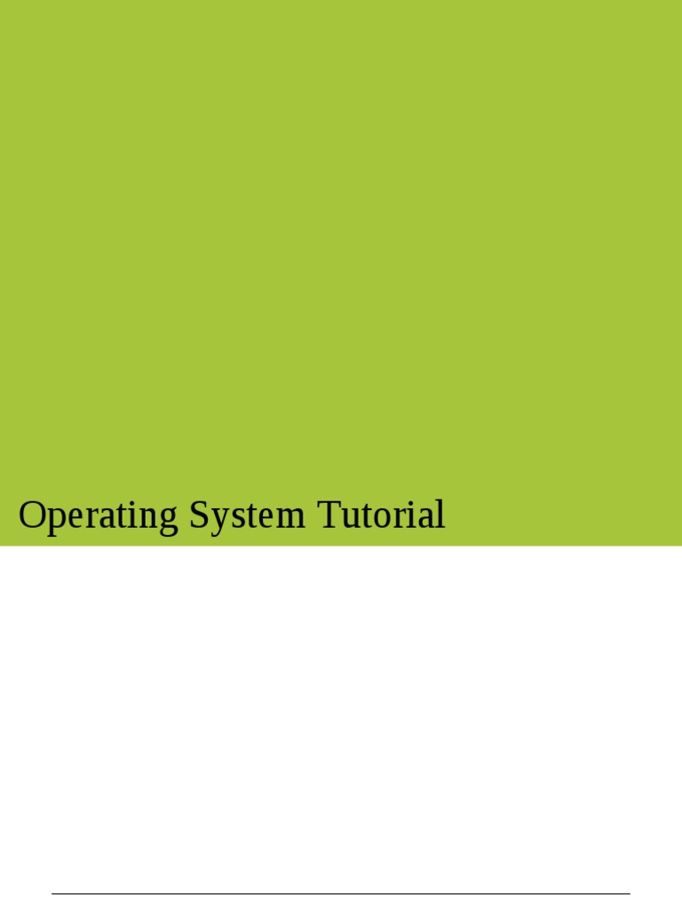 Operating System Tutorial | PDF | Operating System | Scheduling (Computing)