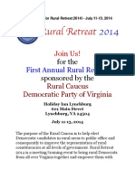 DPVA Rural Caucus Rural Retreat Flyer