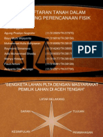 PENDAFTARAN TANAH DALAM MENUNJANG PERENCANAAN FISIK