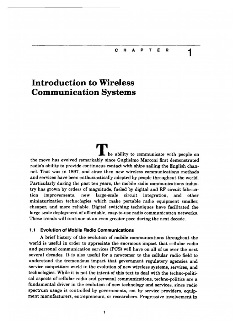 Rappaport - Introduction To Wireless Communication Sys | PDF