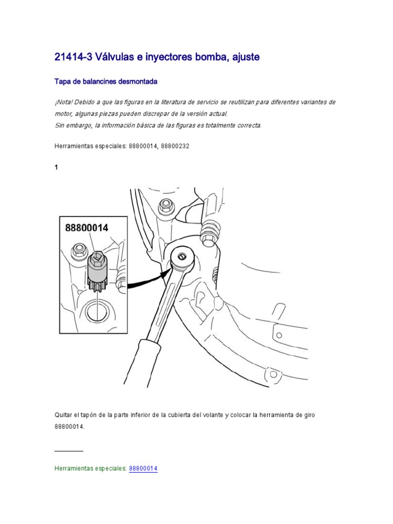 Calibracion Valvulas de Motor Exc. Herramientas Tornillo