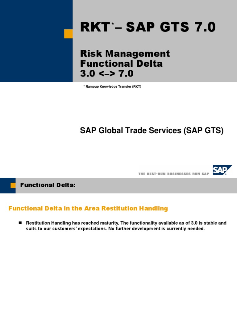 SAP GTS 7.0 Preference Management Guide | PDF | Procurement | Risk ...