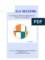 Omega Maxims: A Volume of Aphoristic Philosophy by John O'Loughlin