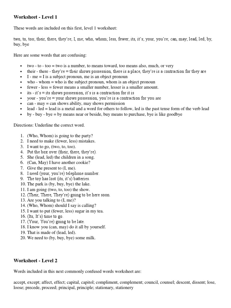 worksheet Your And You Re Worksheet worksheet confusables english language verb