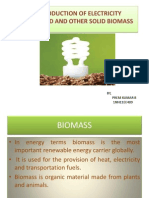 PRODUCTION OF ELECTRICITYFROM WOOD AND OTHER SOLID BIOMASS
