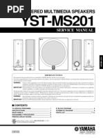 Yamaha Ystms201 Speaker System Service Manual