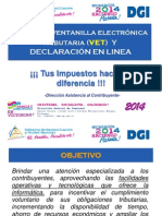 Uso de La Vet y Declaracion en Linea 2014