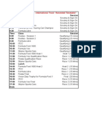 Mondello Park Vivion Daly Amended Timetable