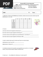 Ficha de Trabalho critérios de divisibilidade E.A.