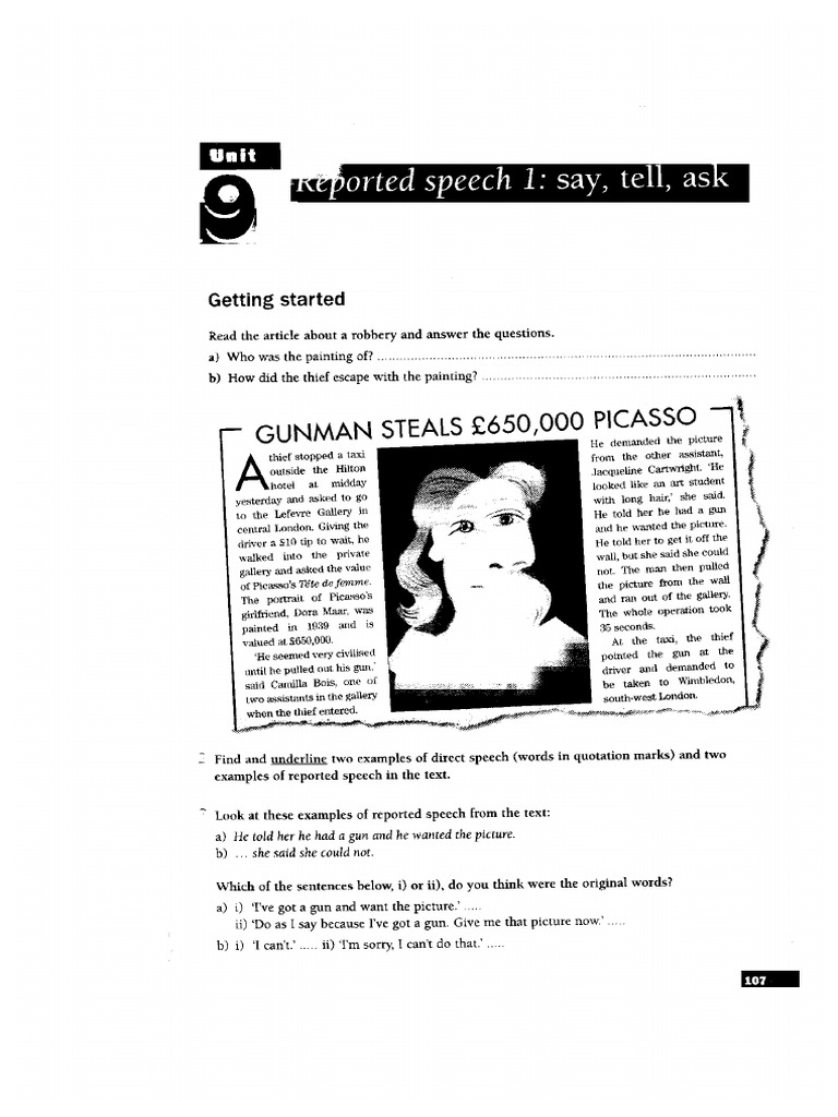 Reported Speech Say Tell Ask For Rafael