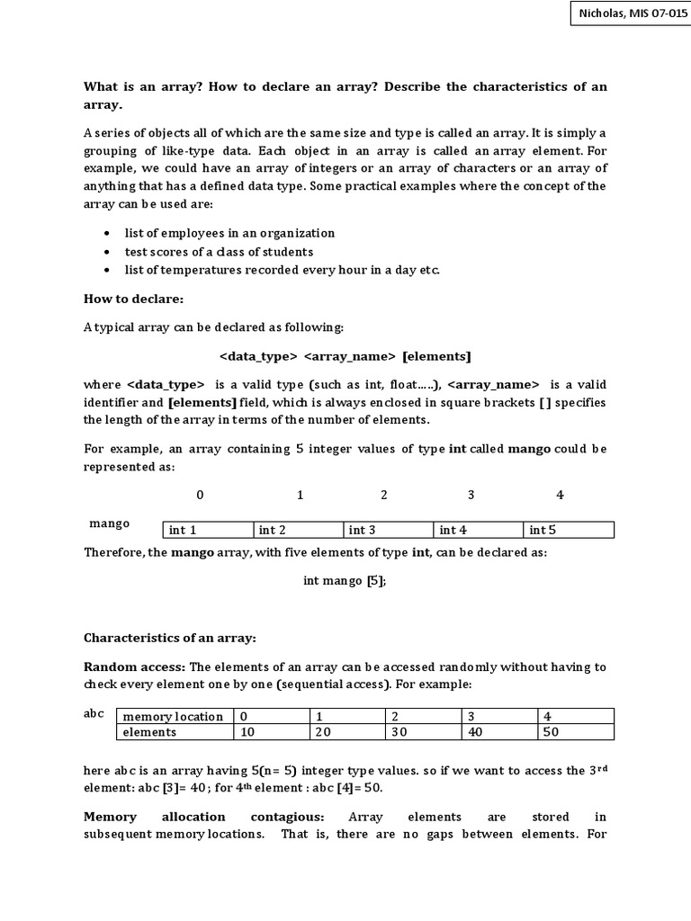 Programming Fundamentals | PDF