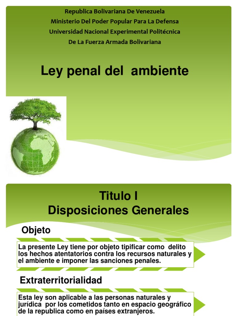 Ley Penal Del Ambiente | PDF | Pena capital | Derecho penal