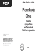 21248224 Manual de Aplicacao Pratica Para Diagnostico de Disturbios Do Aprendizado Psicopedagogia Clnica Marcia Siqueira de Andrade