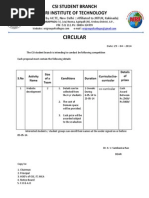 Circular: Csi Student Branch Nri Institute of Technology