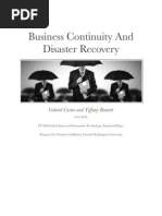 Business Continuity and Disaster Recovery