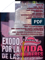 Cartel Éxodo x la vida de las Mujeres, llegada Juarez 
