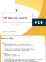 Web Application Checklsit