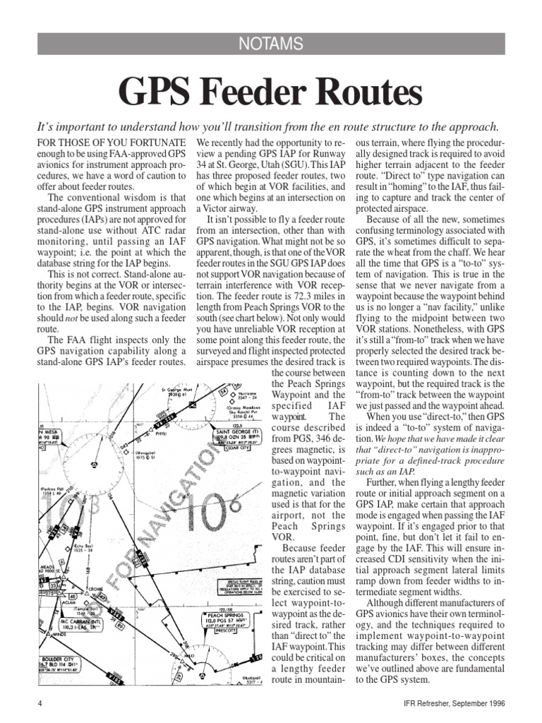 GPS Feeder Routes PDF Instrument Flight Rules Aviation