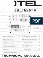 Rotel Ra-812 Service Manual