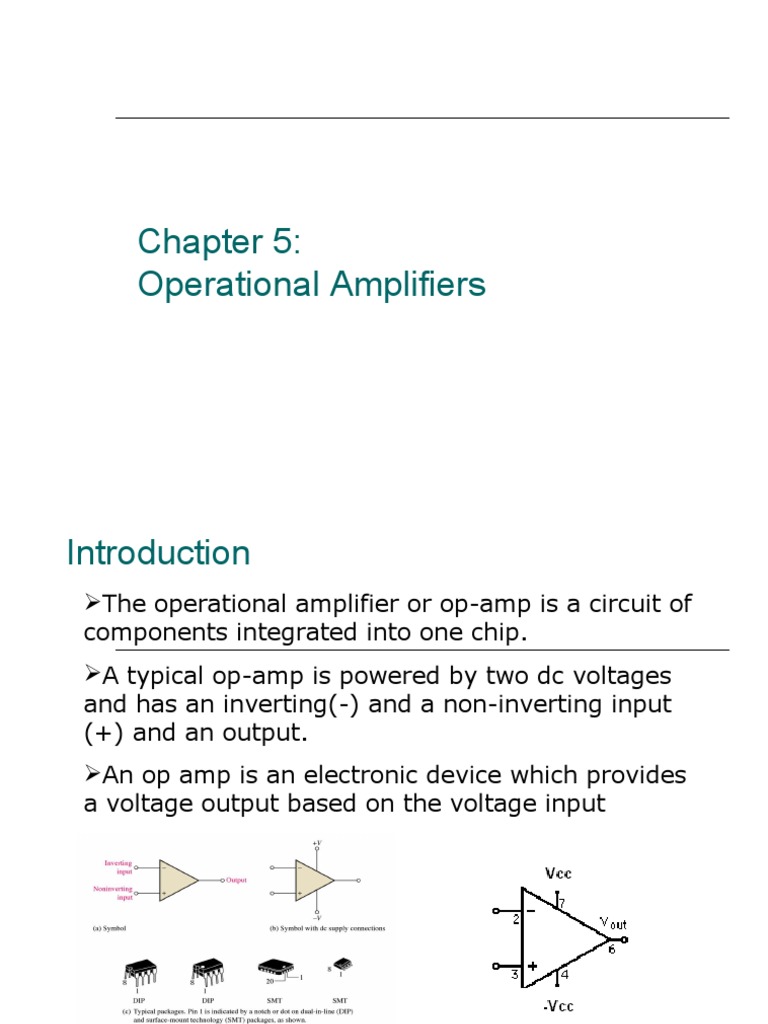 Operational Amplifiers PDF Operational Amplifier Amplifier