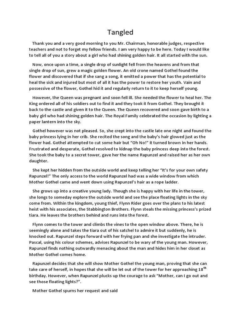 Story Telling Rapunzel PDF