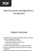 Data Structures and Algorithms –Intro