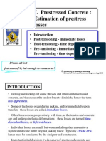 Estimating prestress losses in post-tensioned concrete