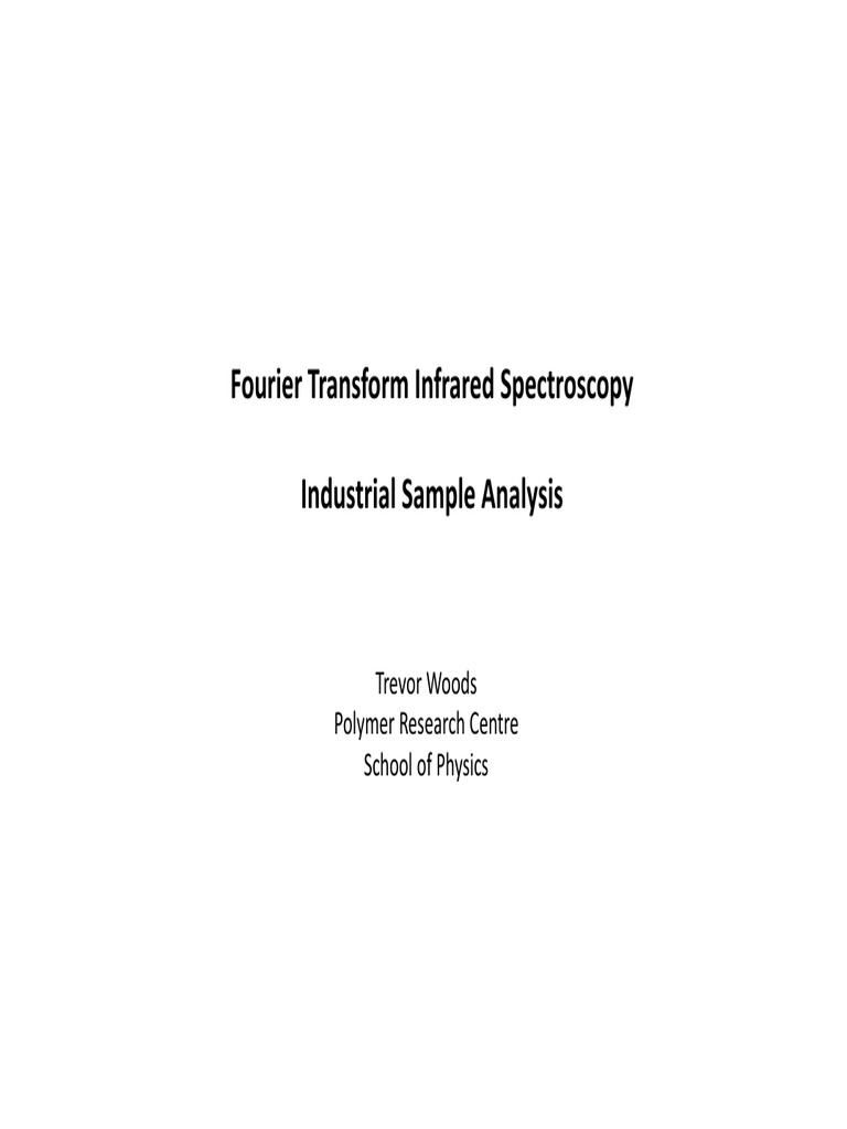 Fourier Transform Infrared Spectros | PDF