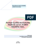 Strategii Si Politici de Marketing - Studiu de Caz SC Fares Trading SRL