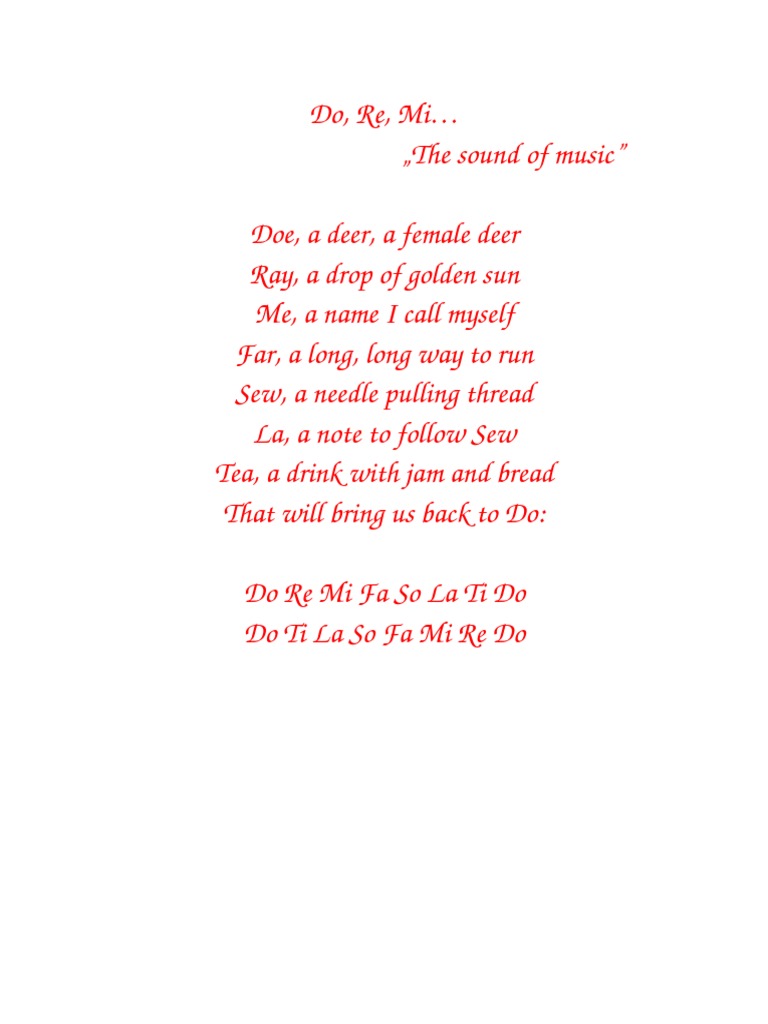 Do Re Mi Song Lyrics | PDF | Art