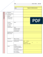 Audit Check List - Investment Casting Foundry