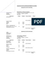 Analisis de Costos Unitarios