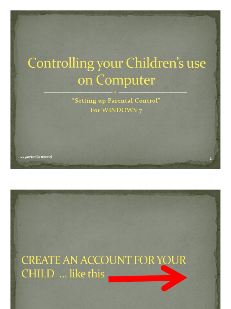 Setting Up Parental Control | PDF | Computers | Technology & Engineering