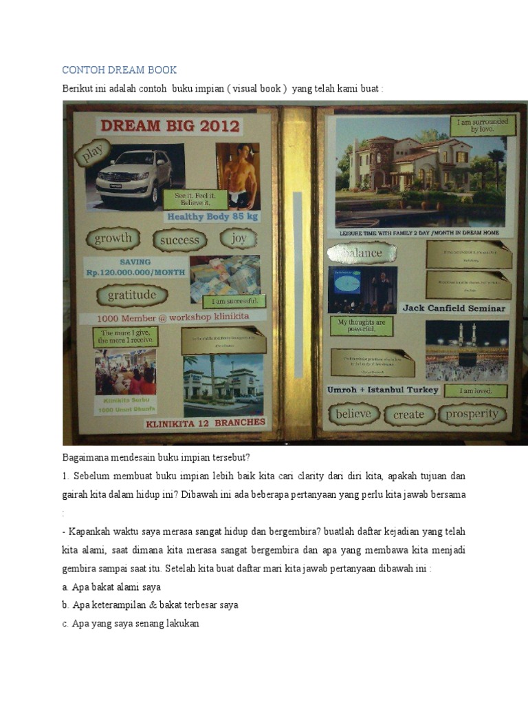 Contoh Dream Book