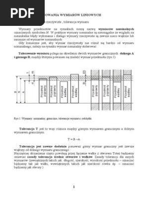 Tolerancje I Pasowania