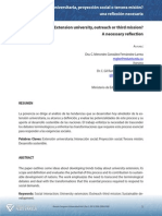 Extensión Universitaria, Proyección Social o Tercera Misión