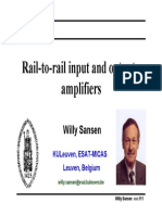 Rail-To-Rail Input and Output Amplifiers