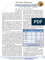 Boletin 11 de Derechos Humanos. Junio 01 de 2014