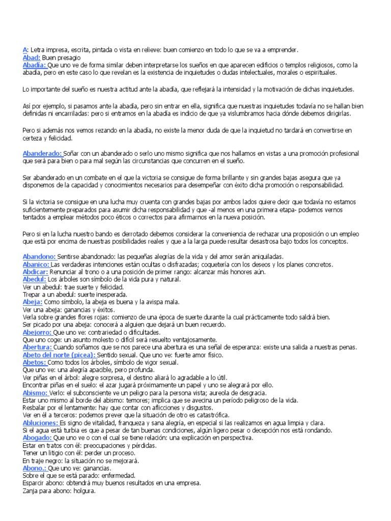 Significado De Los Suenos Pdf Felicidad Sueno