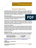 Legislative Acts - MFMA - Circular 22 - SCM - Model Policy Circular