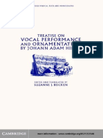 Treatise On Vocal Performance and Ornamentation by Johann Adam Hiller (Cambridge Musical Texts and Monographs) (2001)