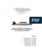 Un Mejor Ambiente para El Buen Desenvolvimiento de Los Niños de La E.B. Juan Bautista Besson