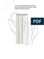 Gabarito 1º PS LAPEC 2014