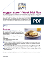 Biggest Loser 1 Week Diet Plan