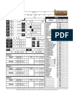 Kae-'Yoss Character Sheet Pathfinder RPG